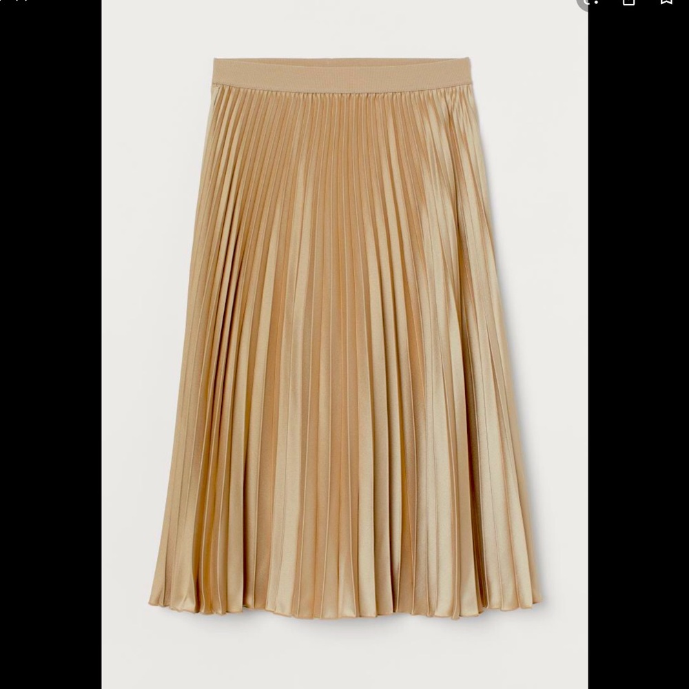 Gold NWT H&M pleated skirt